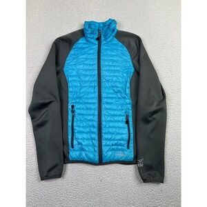 L.L.Bean Jacket Womens Small Blue 850 DownTek Softshell Puffer Zip Outdoor